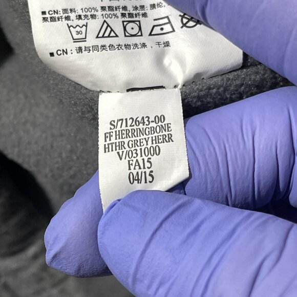 Old Navy Gray Quilted Puffer Vest M Fleece Lined Zip Up Winter Jacket T Neck - Picture 10 of 11